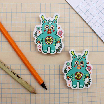 【泡泡糖】小怪獸 造型橡皮擦