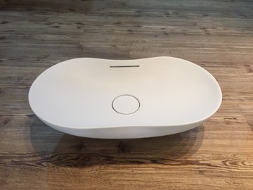 【麗室衛浴】 美國KOHLER ABRAZO K-2876T-0 綺美石檯上盆 58*33CM 白