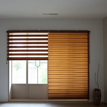 韓國拉繩式半透光調光簾 120x185cm 深咖