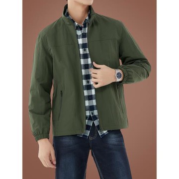 男士夾克外套男春秋休閑上衣男裝2025新款沖鋒服寬松大碼春裝衣服