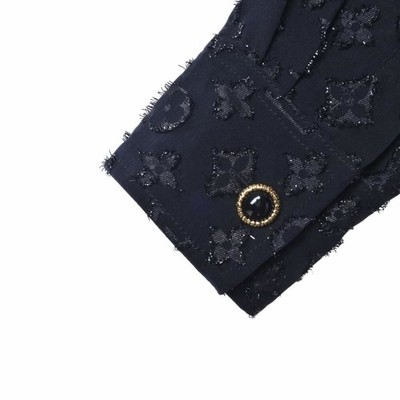 LOUIS VUITTON シルク モノグラム シャツ 36 ブラック ルイヴィトン KL4B2SHP63 LOUIS VUITTON シルク モノグラム シャツ 36 ブラック ルイ