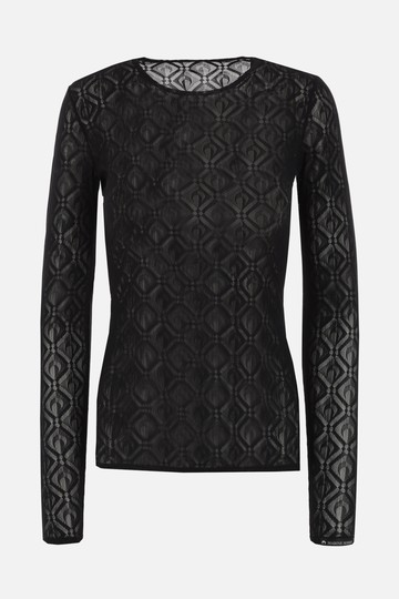MARINE SERRE top in Moon Diamant mesh jacquard second skin Woman
