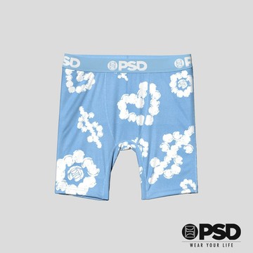 【PSD Underwear 官方旗艦店】RECREATION- 男童平口四角褲-天藍雲朵-藍色