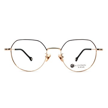 K-DESIGN K PLUS舒適彈力款眼鏡◆跳色輕譜旋律多角框眼鏡 金釀紫