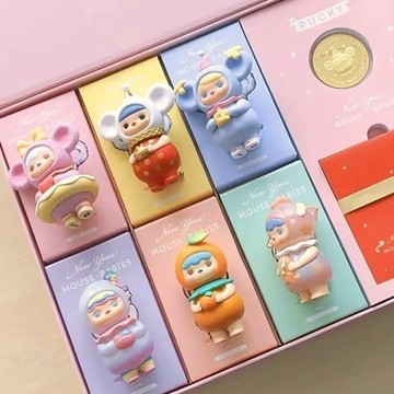 ❰茉莉第一個家❱👑現貨🐭PUCKY 畢奇Pucky 小肥鼠寶寶新年禮盒 POPMART 泡泡瑪特 🎁鼠年