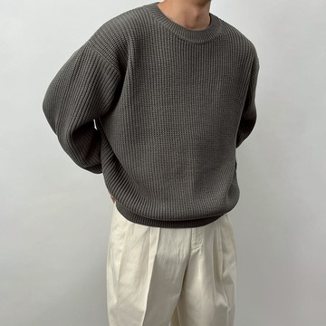 正韓Unisex 日常保暖堅固厚實圓領針織上衣 13色 YUPPIE 預購商品 1223