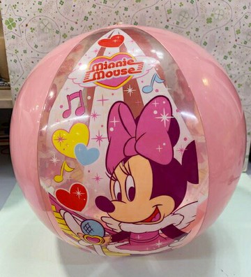 【震撼精品百貨】Micky Mouse 米奇/米妮  Disney 迪士尼 粉色歌星沙灘球玩具-米妮#29401 震撼日式精品百貨