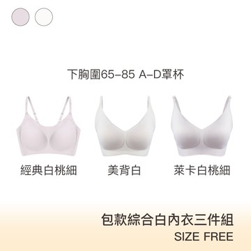 三件組 【綜合款-白色】24HRS失憶內衣【經典款+美背款+萊卡款 Free】內衣 運動內衣 背心 女裝 無鋼圈