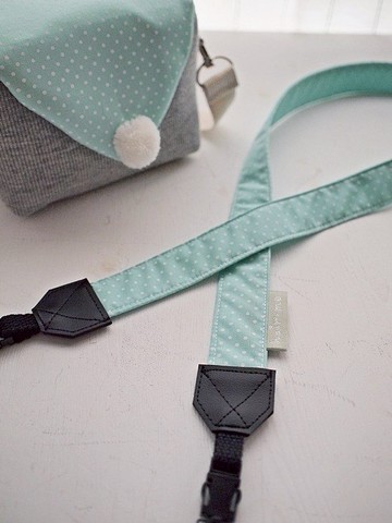 hairmo點點素面相機帶/手機帶/證件帶-(小孔/一般孔/手腕)