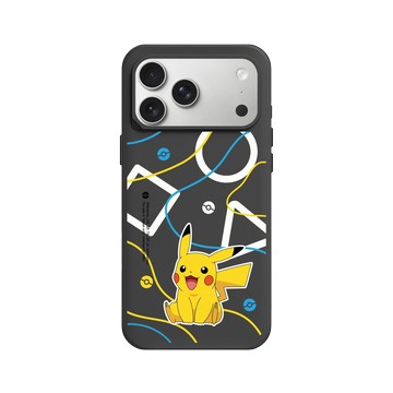 iPhone 17 Pro Max SolidX 黑 - 寶可夢 Pokemon - 幾何系列-皮卡丘