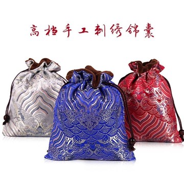 高檔首飾袋錦囊佛珠文玩袋子 刺繡珠寶袋佛珠袋大號束口抽繩 文玩袋 收納袋 盤珠袋 盤玩袋 首飾收納袋 文玩盤珠袋 飾品袋