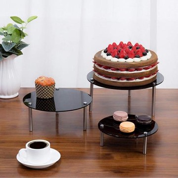 歐式亞克力蛋糕架三層甜品臺展示架擺件三件套下午茶擺臺點心架子