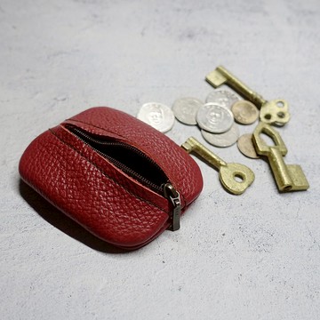 Sienna真皮鵝卵石小小的零錢包