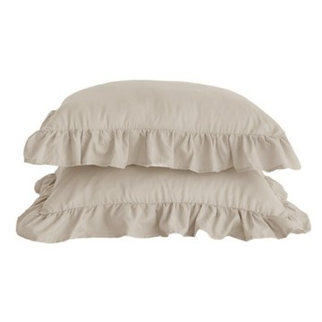 The Zari Bonita 荷葉邊枕套  牛奶蜜桃粉  70 x 50cm  2個