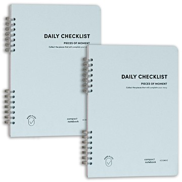 iconic A5 日常待辦清單規劃本  粉藍色  154 x 216 mm  2個