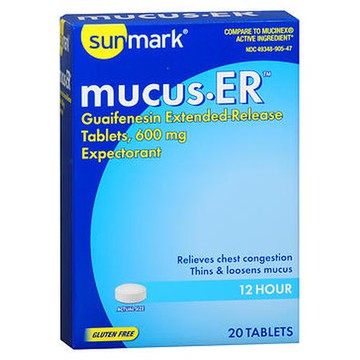 Sunmark Mucus Relief ExtendedRelease Tablets 20 Tabs by Sunmark