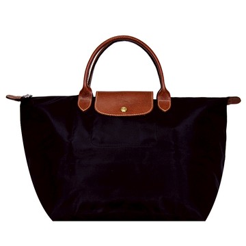 LONGCHAMP Le Pliage 短把摺疊水餃包(中/黑)