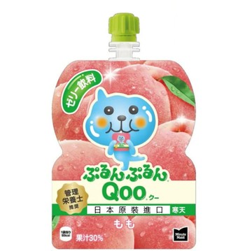 【拉拉寵物小舖】日本原裝 酷兒 Qoo 果凍飲 125ml 隨手包 桃子風味 凍飲品 飲料
