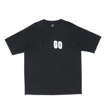 KANGOL 短T 黑色 大LOGO 貼布繡花 短袖 中性 6525100420