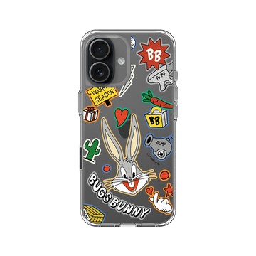 iPhone 17 Clear Case（相機按鈕） 透明 - 樂一通 Looney Tunes - 兔巴哥貼紙款