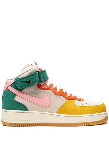 Nike - Air Force 1 "Vivid Sulfur And Rush Orange" sneakers - unisex - Leather/Suede/Rubber/Fabric - 9 - White
