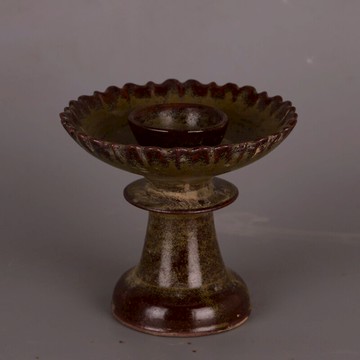 宋 越窯茶葉末油燈 仿宋代出土舊貨瓷器古玩古董家居軟裝裝飾擺件