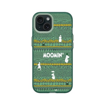iPhone 15 Clear 憂墨綠 - Moomin - Moomin 仲夏野林