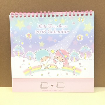 【震撼精品百貨】2018年曆 雙子星 2018 可立式雙面桌曆 震撼日式精品百貨