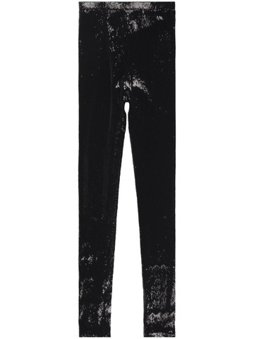 Alexandre Vauthier - sequin-embellished high-waist leggings - women - Polyester/Elastane - 34 - Black