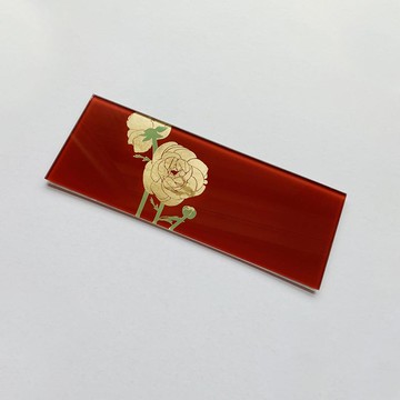 最初＿長方器皿/平墊 x First ＿Gold Foil Rectangle Tray