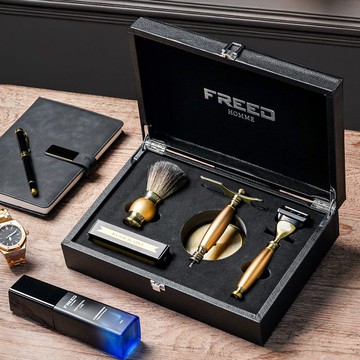 【FREED】五刀式古銅刮鬍刀豪華禮盒四件組-阿波羅 現貨 客製刻字
