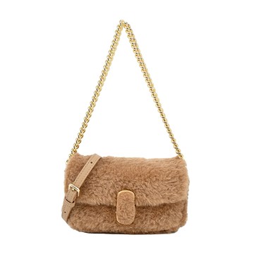 MARC JACOBS THE TEDDY J MARC 泰迪翻蓋兩用包-迷你/棕_廠商直送