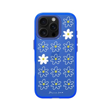 iPhone 16 Pro Clear 激光藍 - MacaronToe 馬卡龍腳趾 - 小花生氣了 Angry Flowers