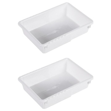 MIKA HOUSE 橘之屋 DIY伸縮收納籃 2個1組 PP塑料  中(23 x 16.4 x 5.5cm)  透明色  1組