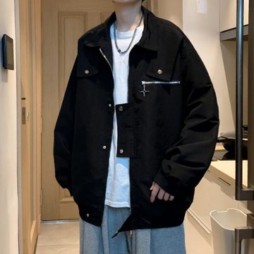 美式vibe工裝外套男寬松設計感上衣潮牌韓版痞帥飛行員夾克春秋季