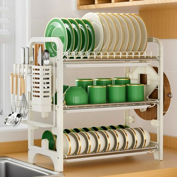 加厚碗碟瀝水架廚房置物架塑膠碗架碗櫃多功能放碗盤架收納碗碟架