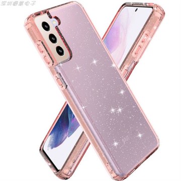 適用三星s21Plus透明閃粉TPU手機殼s21Ultra硅膠全包s21FE保護套