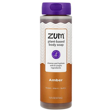 ZUM, Plant-Based Body Soap, Amber, 16 fl oz (473 ml)