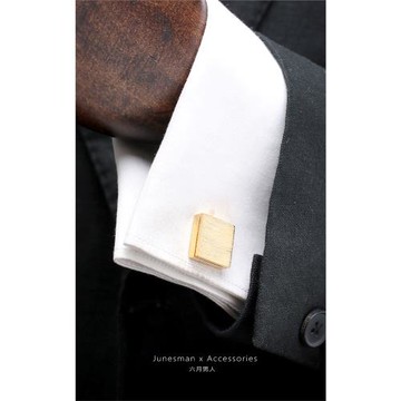 手作磨砂！六月男人 手工制 法式袖扣男士襯衫袖釘 禮盒裝