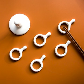 骨瓷創意筷架筷枕 筷子托 湯匙托 兩用多用筷子架 家居擺臺陶瓷1入