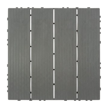 TRENY 高密度塑膠地板-灰-10入_廠商直送