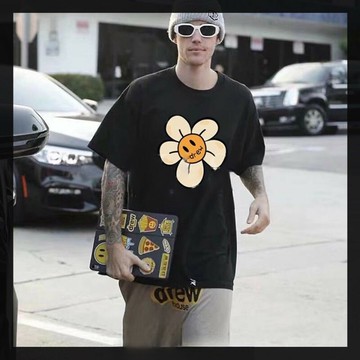 Drew House 小賈 正面 笑臉花花 太陽 短袖 短T 短袖T恤