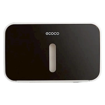 ecoco 意可可 簡約防水免打孔無痕壁掛式衛生紙架  黑色  1個