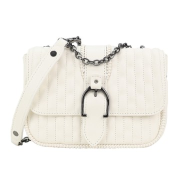 LONGCHAMP AMAZONE 系列鍊帶荷蓬斜背包(迷你/白)