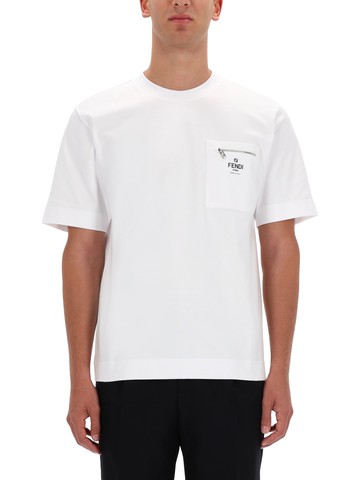 fendi logo pocket t-shirt