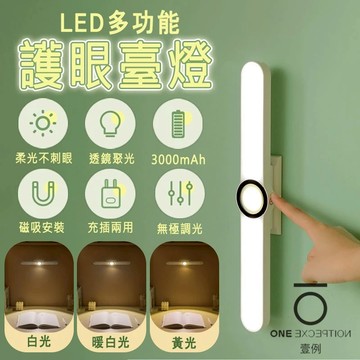 台灣出貨 可旋轉 磁吸式護眼檯燈 閱讀燈 觸控燈 磁吸燈 充電燈 護眼燈 USB充電 酷壁燈 帶聚光燈 三色調光