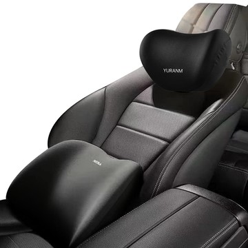 AHOYE 3D透氣記憶棉汽車頸枕+腰靠 (車用枕頭 汽車枕頭 車用頭枕)