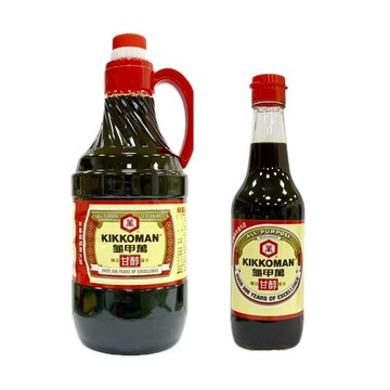 (低消$150出貨）龜甲萬 甘醇醬油(釀造) 500ml / 1600ml