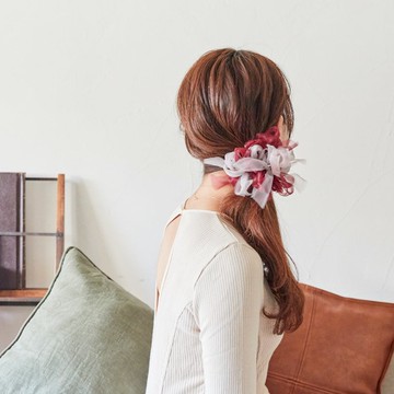 美酒 || 彩色花漾編織髮圈 || 髮飾 / 細髮圈