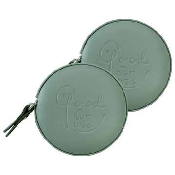 CCHING 青青文具 簡單生活系列 圓形皮革捲尺 綠色  2個  150cm